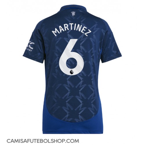 Camisa de time de futebol Manchester United Lisandro Martinez #6 Replicas 2º Equipamento Feminina 2024-25 Manga Curta